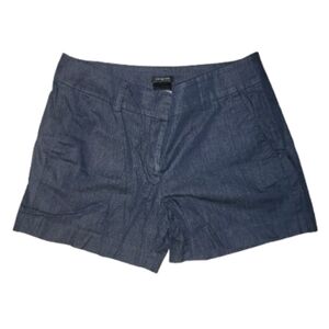 Ann Taylor Dark Blue Chambray Shorts 4" Inseam